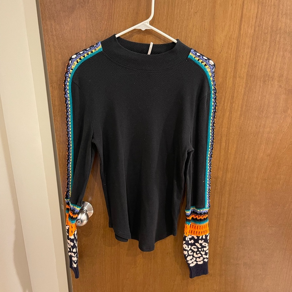 Free people long sleeve shirt- size L - worn 1 time